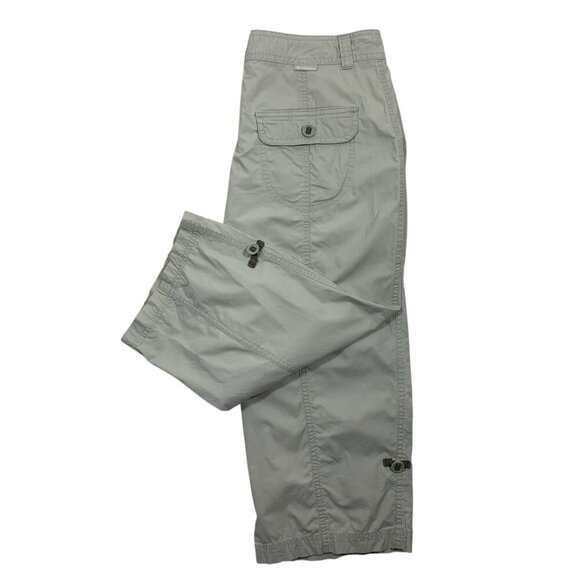 COLUMBIA Woman’s Cargo Capri cropped Pants beige  sz 6 - Picture 12 of 14